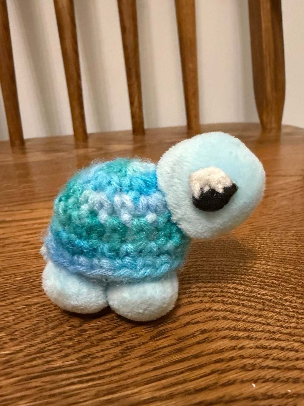 Mini Fluffy Crochet Turtle Amigurumi Plush Stuffed Animal